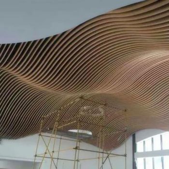 异形铝方通天花转换层节点图图+效果图+全套物料书