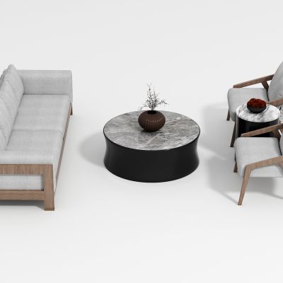 现代洽谈沙发茶几组合