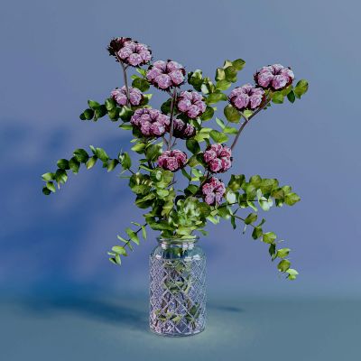 家居装饰摆件花瓶粉色小花