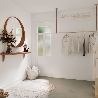 服装美陈，服装店，服装陈列，中岛架，服装货架