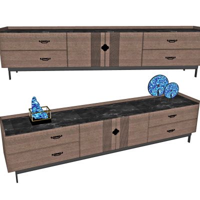 新中式电视柜，边柜，装饰柜，玄关柜，装饰柜，储物柜，端景柜，饰品，摆件