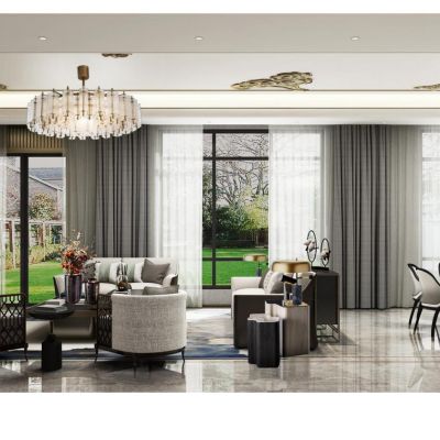 08_新中式风格32#别墅项目CAD施工图+效果图