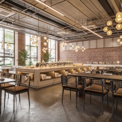 工业自助餐厅,现代自助餐厅,自助餐厅设计