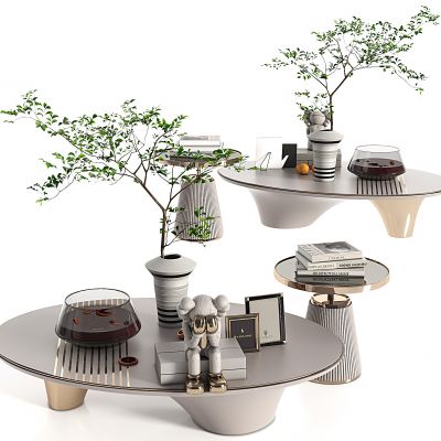 现代子母茶几，茶几，客厅茶几，圆茶几，长茶几，客厅茶几，饰品，摆件，花