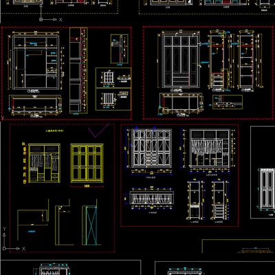衣柜设计图纸CADcad施工图
