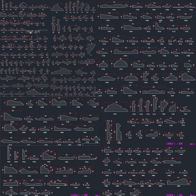 石材线型素材CAD图