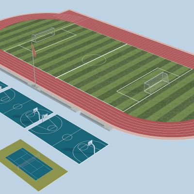 现代户外球场