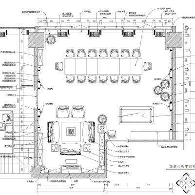 红酒餐厅会所全套施工图纸