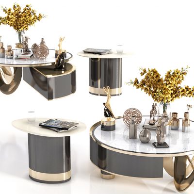 现代子母茶几，茶几，客厅茶几，圆茶几，边几，角几，客厅茶几，饰品，摆件