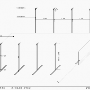 吊顶转换层及反支撑节点大样图