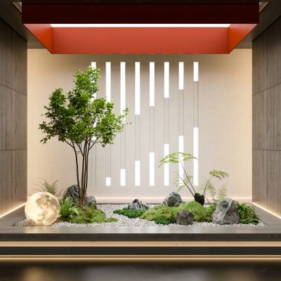 室内假石苔藓 绿植造景