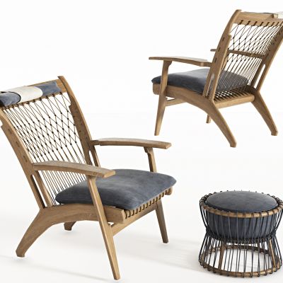 现代休闲椅，躺椅，藤编椅，木椅，矮凳，编织椅，编织凳，户外椅，脚踏，凳子
