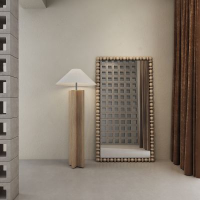 侘寂风立柱落地灯