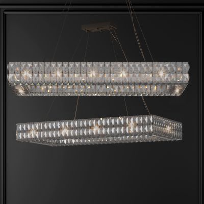 现代方形水晶吊灯