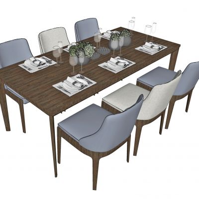 现代餐桌椅组合，餐桌，餐椅，长餐桌，洽谈桌，书椅，餐桌摆件，书桌，办公桌
