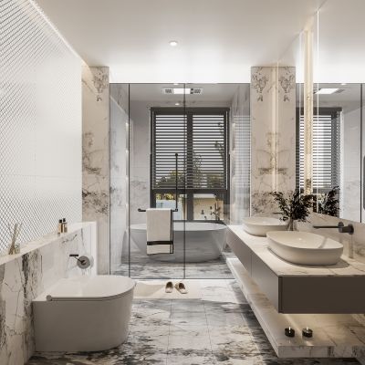 现代卫生间 马桶 浴室柜 洗脸盆 造型镜子 坐便器 浴缸 卫生间摆件