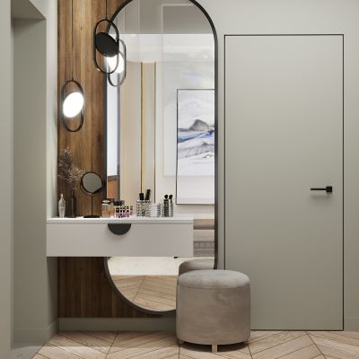 现代镜子，全身镜，化妆品，化妆台，小化妆台，玄关柜，玄关镜