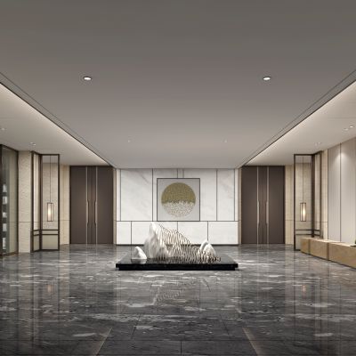 大厅、会所、新中式