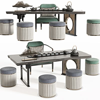 新中式茶桌椅，茶桌，茶椅，书桌椅，书桌，书椅，沙发凳，毯子，办公桌，办公椅，写字桌，书画桌