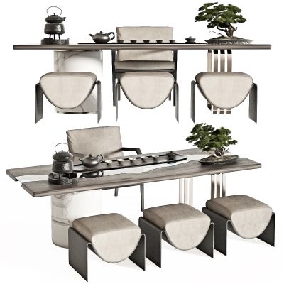 新中式茶桌椅，茶桌，茶椅，书桌椅，书桌，书椅，沙发凳，毯子，办公桌，办公椅，写字桌，书画桌