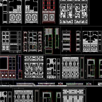 中式古典家具cad图素材