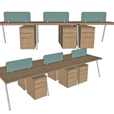 现代办公桌，职员桌，桌上屏，职员条桌，员工位，工作位，条桌，办公桌，工位