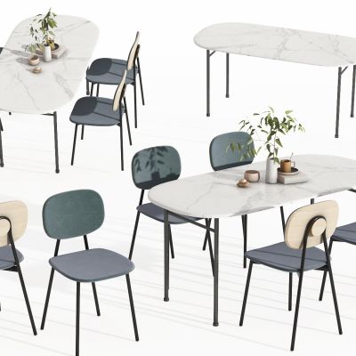 现代餐桌椅组合，餐桌，餐椅，培训椅，四脚椅，休闲椅，饰品，摆件，简约椅子