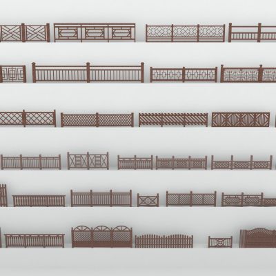 中式木围栏木栏杆木栅栏