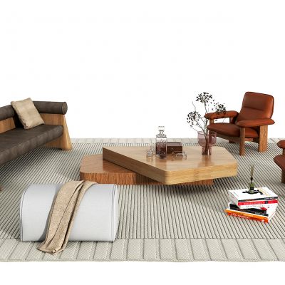 现代沙发茶几组合