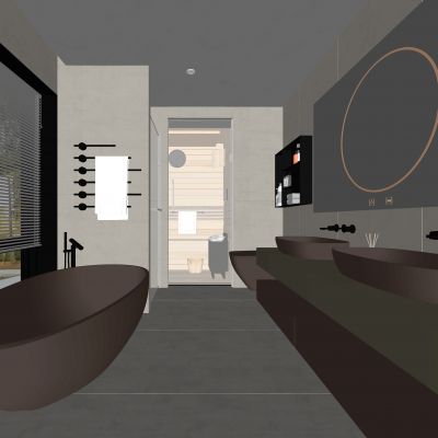 现代卫生间 马桶 浴室柜 洗脸盆 镜子 坐便器 浴缸 摆件