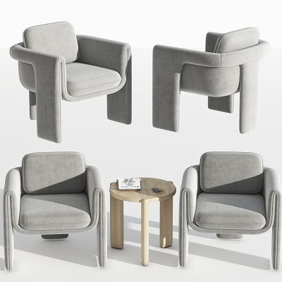 现代单人沙发，布艺沙发，休闲沙发，休闲椅，洽谈沙发，洽谈椅，圆几，沙发椅