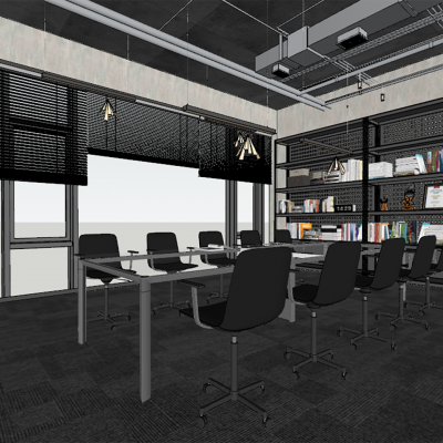 工业风办公室，经理办公桌椅，员工办公桌椅