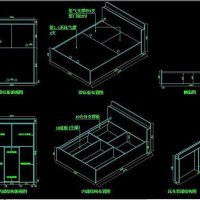 室内设计家装设计常用榻榻米CAD素材图