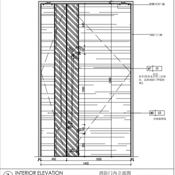 木制消防门大样图详图