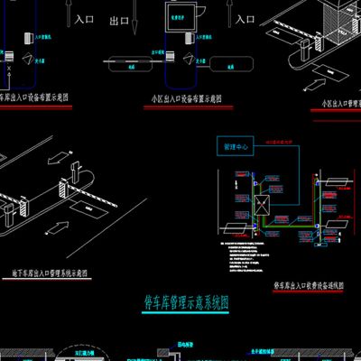 专业小区弱电智能化项目图纸CAD素材