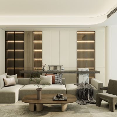 诧寂风客厅沙发墙