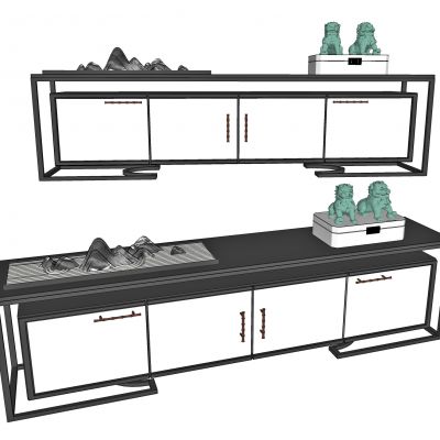 新中式电视柜，边柜，装饰柜，玄关柜，装饰柜，储物柜，端景柜，鞋柜，茶水柜