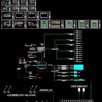 学校报告厅影音室会议室系统弱电CAD素材
