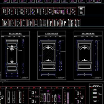 木斯特护墙板设计cad素材
