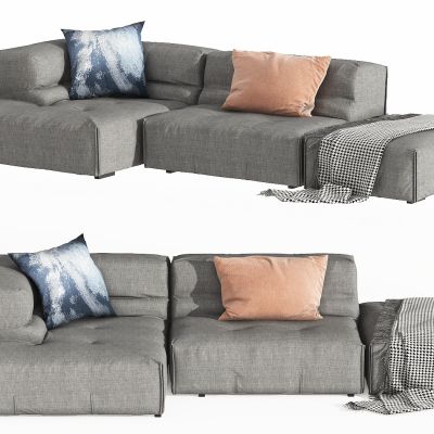 现代多人沙发，懒人沙发，休闲沙发，客厅沙发，转角沙发，布艺沙发，毯子