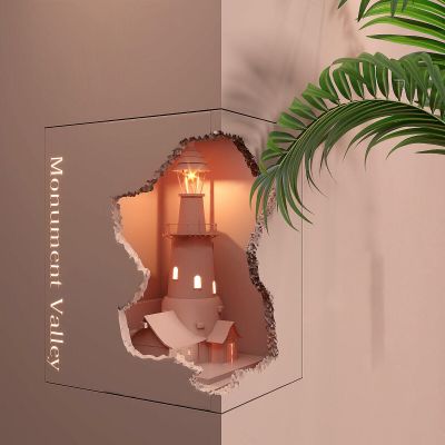 转角石膏壁灯 灯塔壁灯