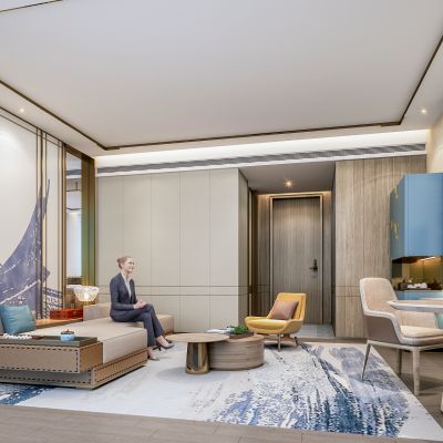 新中式酒店客房套房