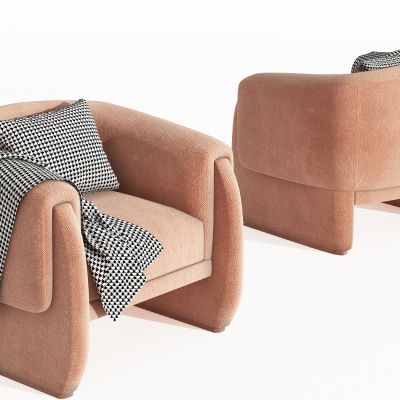 现代单人沙发，休闲沙发，布艺沙发，洽谈沙发，洽谈椅，抱枕，毯子，休闲椅