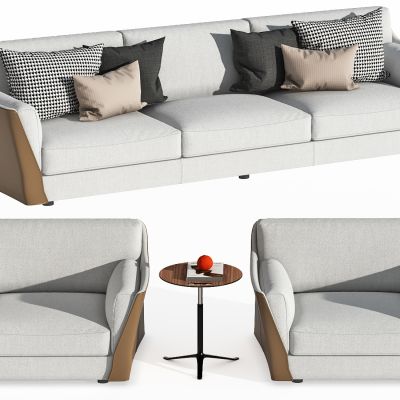 现代接待沙发，办公沙发，洽谈沙发，单人沙发，布艺沙发，三人沙发，圆几