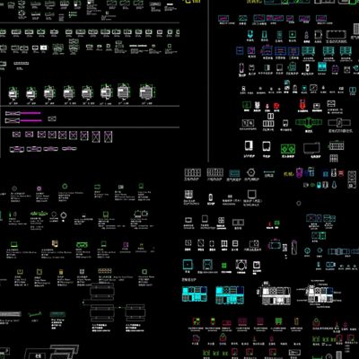 后厨酒店餐饮设备电器CAD图素材