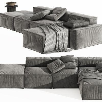 现代多人沙发，布艺多人沙发，沙发茶几组合，懒人沙发，茶几，角几，接待沙发