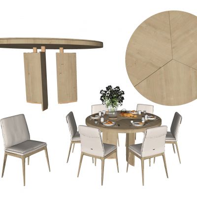 现代餐桌椅组合，餐桌，餐椅，圆餐桌，圆桌，圆形洽谈桌，书椅，餐桌摆件