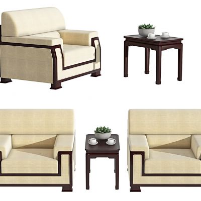 新中式单人沙发，办公沙发，接待沙发，洽谈沙发，洽谈椅，接待室沙发，茶几