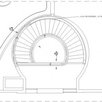 旋转楼梯GRG扶梯施工图大样