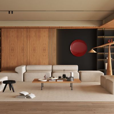 现代风格的客厅